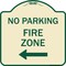 Signmission No Parking Fire Zone W/ Left Arrow Heavy-Gauge Aluminum Architectural Sign, 18" x 18", TG-1818-23673 A-DES-TG-1818-23673 - alternate 1